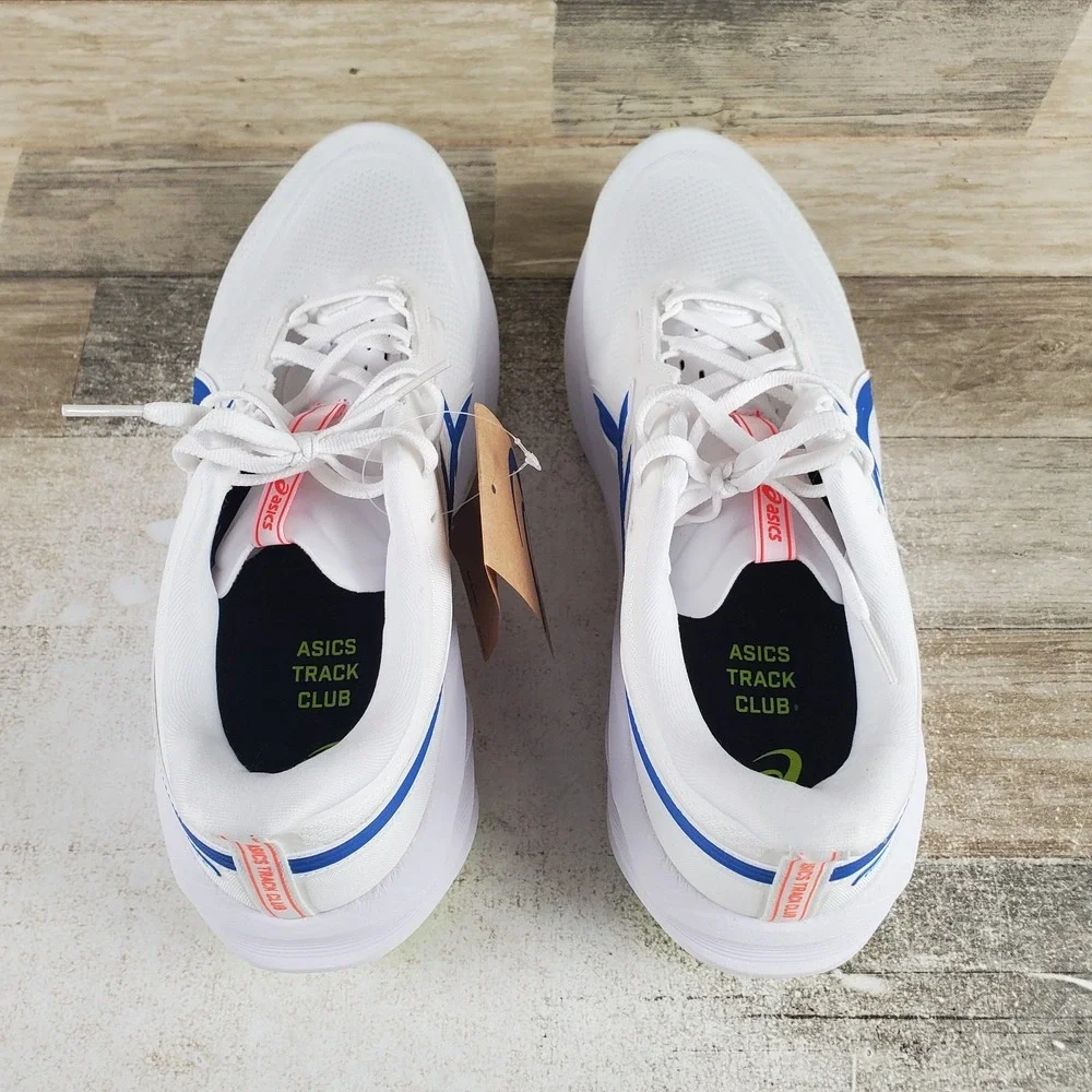 ASICS Novablast 5 ATC Mens Shoes Sz 12 Athletic Running White Tuna Blue Sneakers